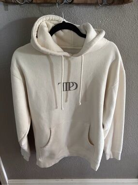 Taylor Swift The Tortured Poets Department Hoodie Medium Cream Indie